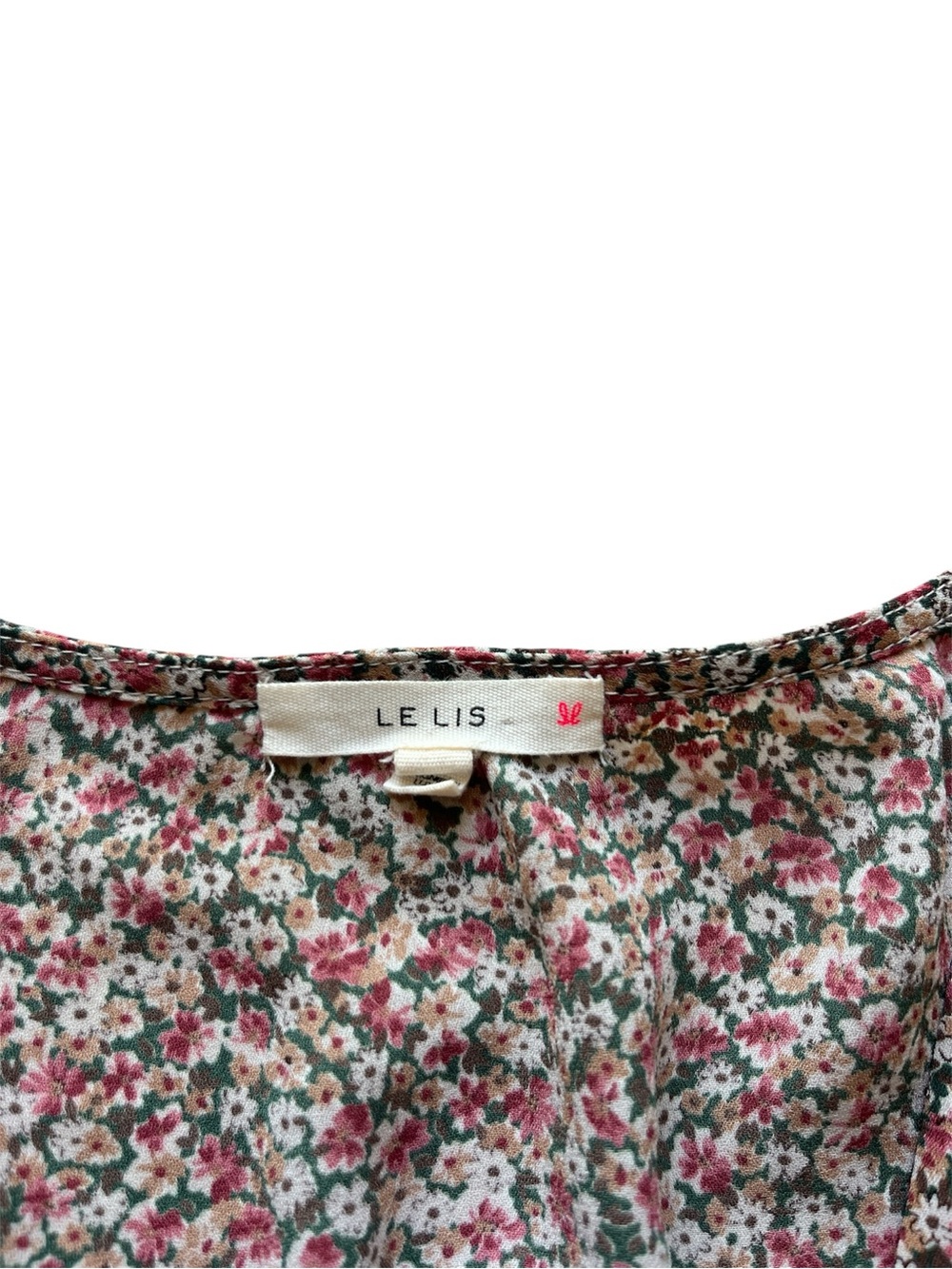 Le Lis Floral V-Neck Long Sleeve Mini Dress Fall Dress Size Large - Picture 5 of 9